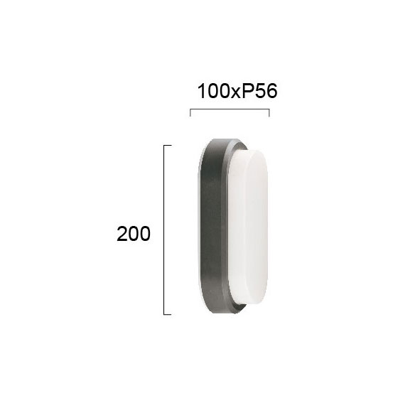Απλίκα Led Εξωτερικού Χώρου Viokef Tinos Anthracite 4171601 Home Φωτιστικά - Κήπου Spitishop