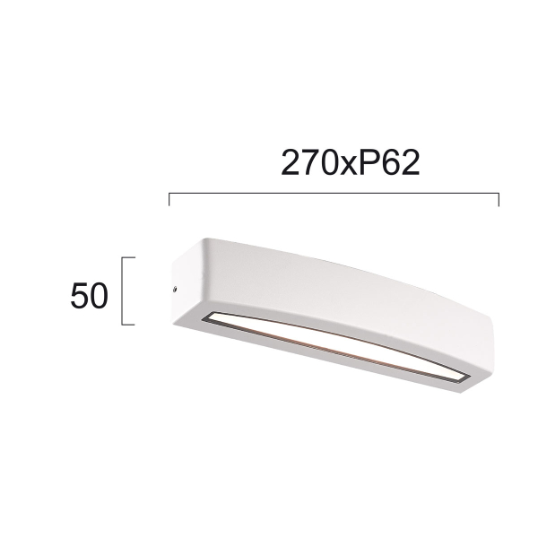 Απλίκα LED Εξωτερικού Χώρου Viokef Rio White 4223300