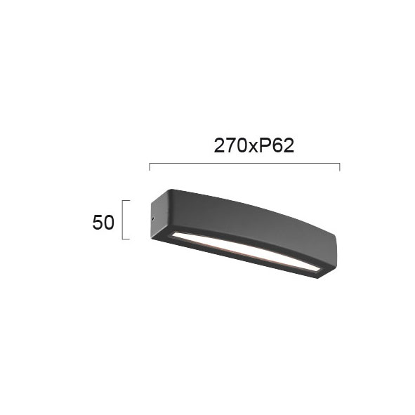 Απλίκα Led Εξωτερικού Χώρου Viokef Rio Anthracite 4223301 Home Φωτιστικά - Κήπου Spitishop