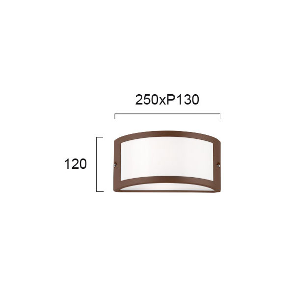 Απλίκα Εξωτερικού Χώρου Viokef Limnos Brown 4049101 Home Φωτιστικά - Κήπου Spitishop