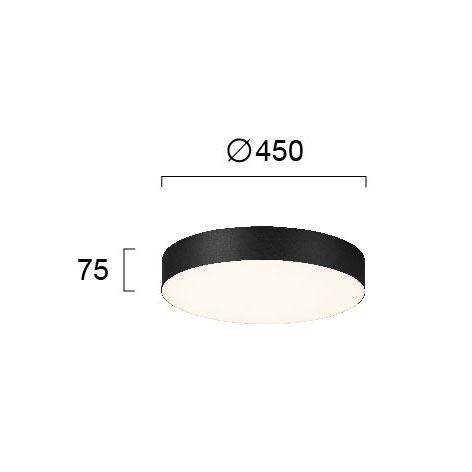 Φωτιστικό Πλαφονιέρα Led Viokef Bruce Black 4235302 Home Φωτιστικά Οροφής Spitishop