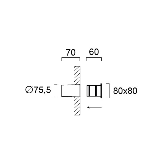 Απλίκα Led Εξωτερικού Χώρου Χωνευτή Viokef Serifos Square 4261200 Home Φωτιστικά - Κήπου Spitishop