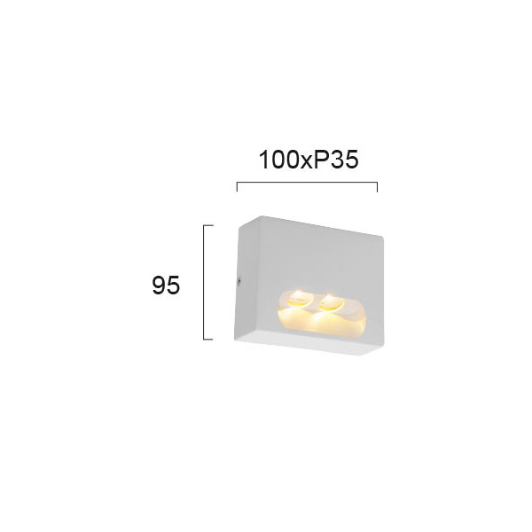 Απλίκα LED Εξωτερικού Χώρου Viokef Poros White 4261400