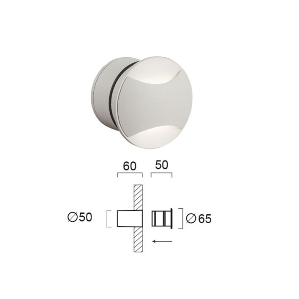 Απλίκα LED Εξωτερικού Χώρου Χωνευτή Viokef Ithaki 4262000