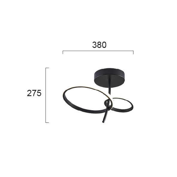 Φωτιστικό Πλαφονιέρα Led Viokef Double 4275900 Home Φωτιστικά Οροφής Spitishop