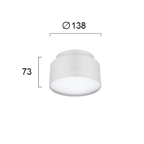 Φωτιστικό Πλαφονιέρα Led Viokef Gabi White 4279500 Home Φωτιστικά Οροφής Spitishop