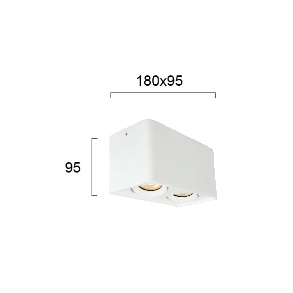 Σποτ Δίφωτο Viokef Arion White 4279900 Home Φωτιστικά Οροφής - Τοίχου Spitishop