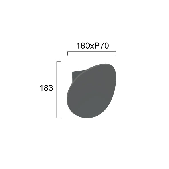 Απλίκα Τοίχου Led Viokef Corto Anthracite 4285301 Home Φωτιστικά Spitishop