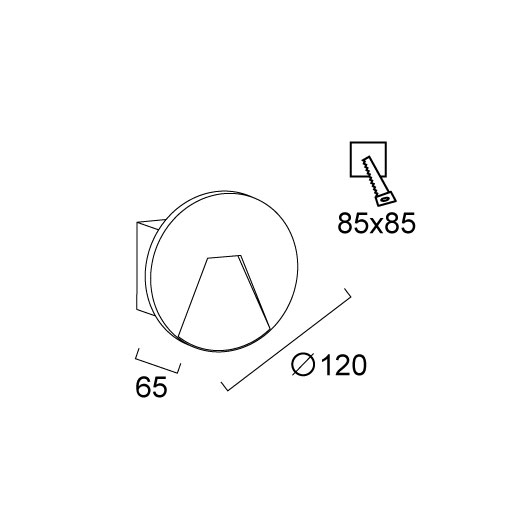 Απλίκα Led Εξωτερικού Χώρου Χωνευτή Viokef Space Round 4289900 Home Φωτιστικά - Κήπου Spitishop
