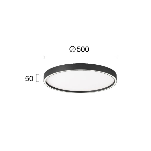 Φωτιστικό Πλαφονιέρα Led Viokef Vanessa Black 4292800 Home Φωτιστικά Οροφής Spitishop