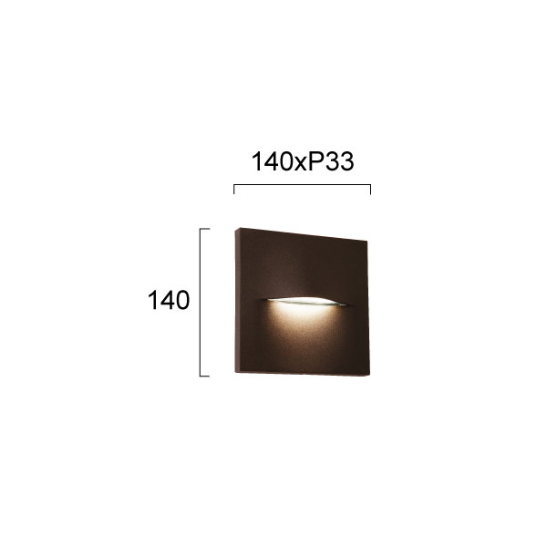 Απλίκα LED Εξωτερικού Χώρου Viokef Vita Brown 4298401