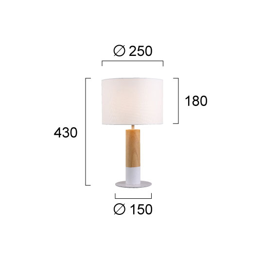 Πορτατίφ Viokef Carrol White 4305700 Home Φωτιστικά Επιτραπέζια Spitishop