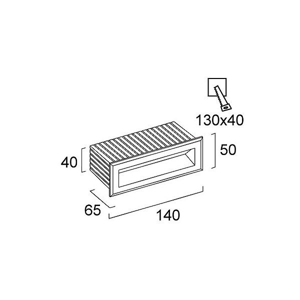 Απλίκα LED Εξωτερικού Χώρου Χωνευτή Viokef Flik White 4308700