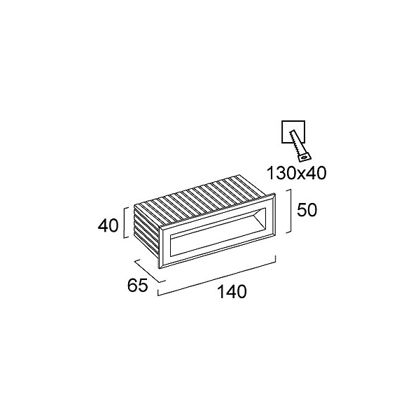 Απλίκα LED Εξωτερικού Χώρου Χωνευτή Viokef Flik Anthracite 4308701