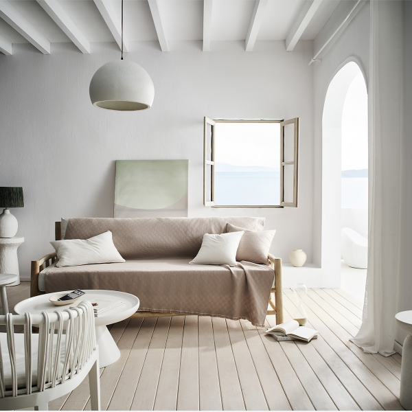 Ριχτάρι Πολυθρόνας (180x180) Gofis Home Ilania Sand Beige 318/05