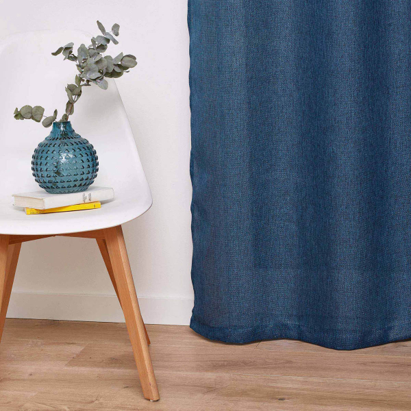 Κουρτίνα (140x260) Με Τρουκς L-C Zeline Indigo 1612283