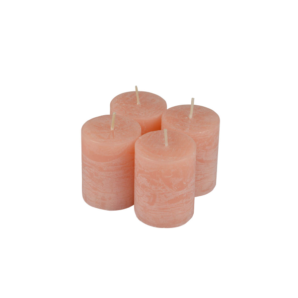 Κεριά (Σετ 4τμχ) L-C Rustique Powder Pink 6BPC128RP
