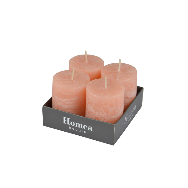 Κεριά (Σετ 4τμχ) L-C Rustique Powder Pink 6BPC128RP