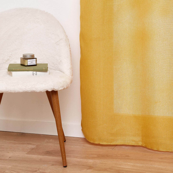 Κουρτίνα (140x260) Με Τρουκς L-C Zeline Yellow 1612285