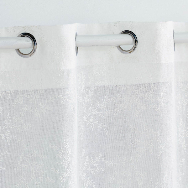 Κουρτίνα (140x280) Με Τρουκς L-C Karla White 1627576