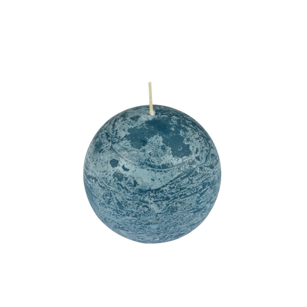 Κερί (Φ7.5x7) L-C Rustique Ball Peacock Blue 6BPB011BP