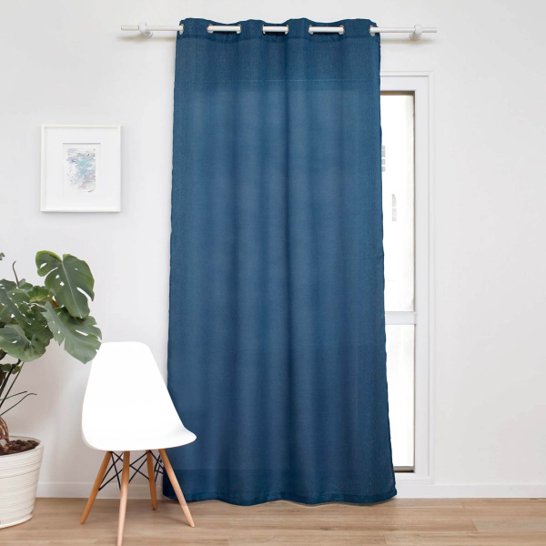 Κουρτίνα (140x280) Με Τρουκς L-C Zeline Indigo 1612347