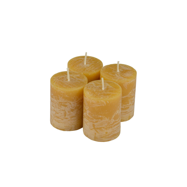 Κεριά (Σετ 4τμχ) L-C Rustique Mustard Yellow 6BPC128JA