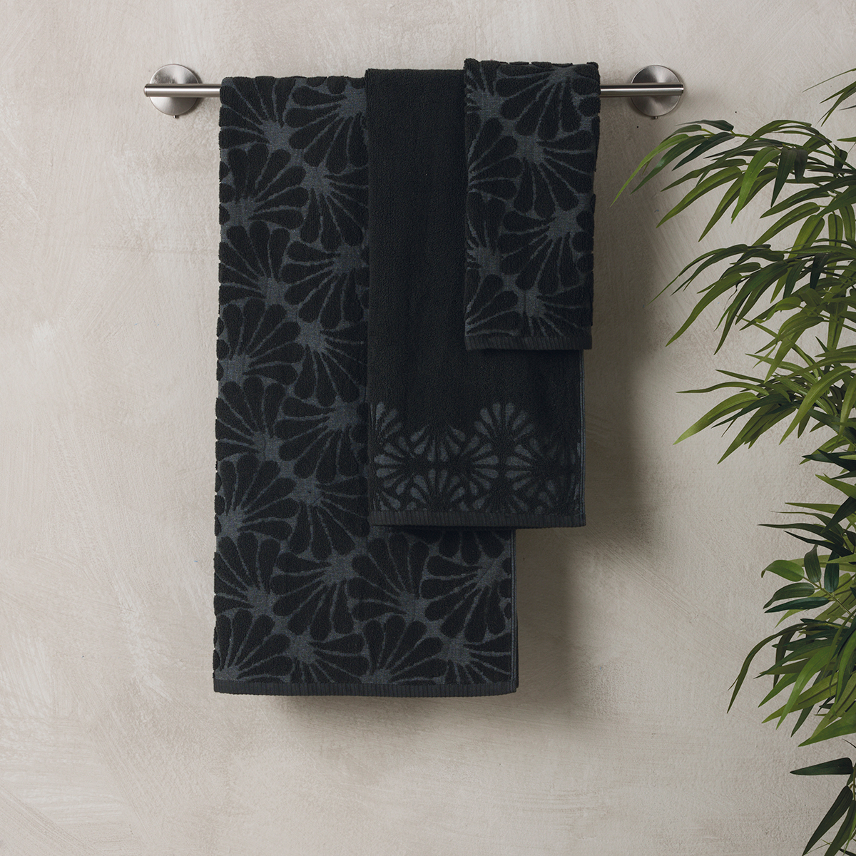 Πετσέτα Σώματος (70×140) Kentia Stylish Pika 30 Black 550gsm
