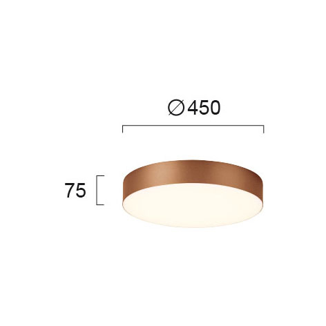 Φωτιστικό Πλαφονιέρα Led Viokef Bruce Copper 4235301 Home Φωτιστικά Οροφής Spitishop