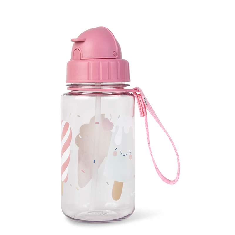 Παγούρι 400Ml με Καλαμάκι Saro Ice Creams 74006 Home Παιδικά Είδη Φαγητού & Αξεσουάρ Σερβιρίσματος Spitishop