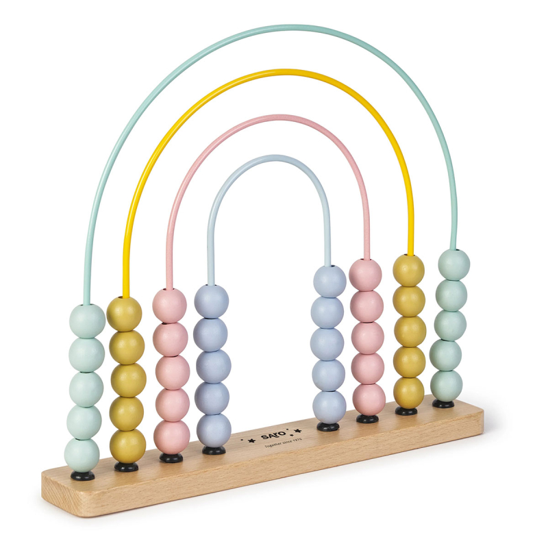 Ξύλινος Άβακας Saro Ουράνιο Τοξο 3340