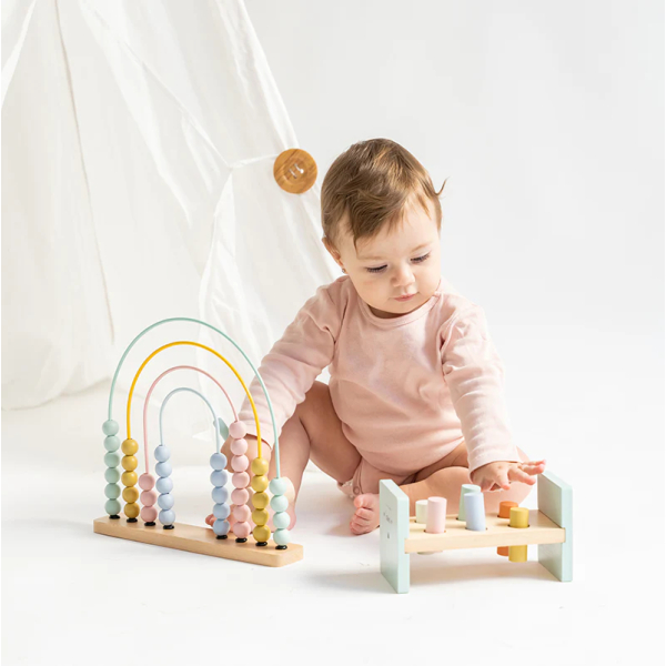 Ξύλινος Άβακας Saro Ουράνιο Τοξο 3340