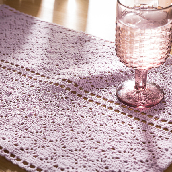 Σουπλά (Σετ 2τμχ) Gofis Home Crochet Purple 019/20