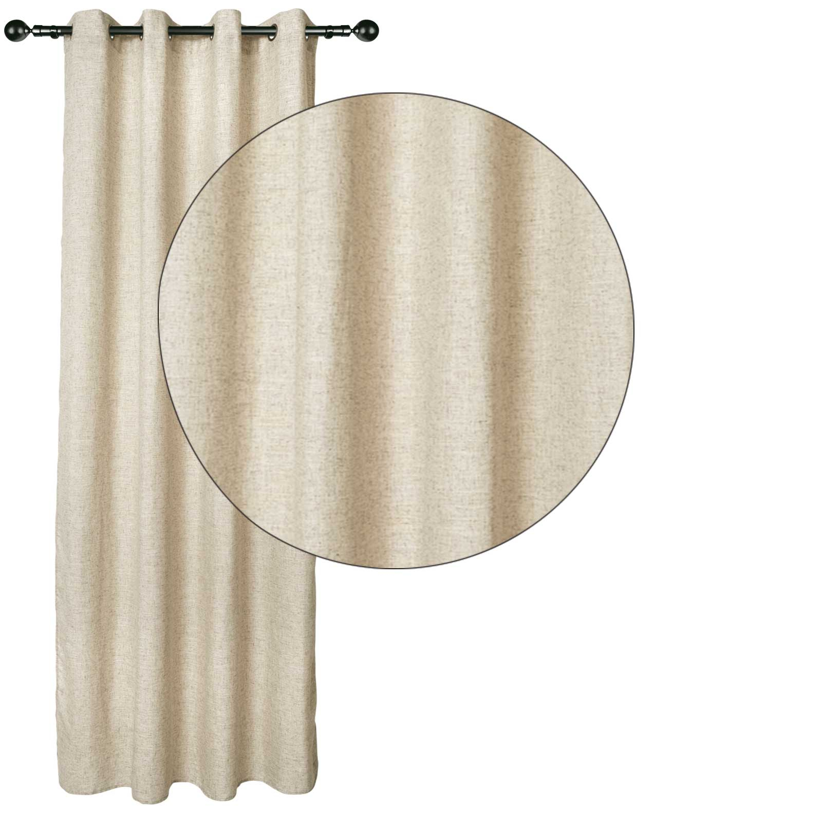 Κουρτίνα (140X270) με Τρουκς Das Home 2250 Beige Κουρτίνες Σαλονιού Spitishop