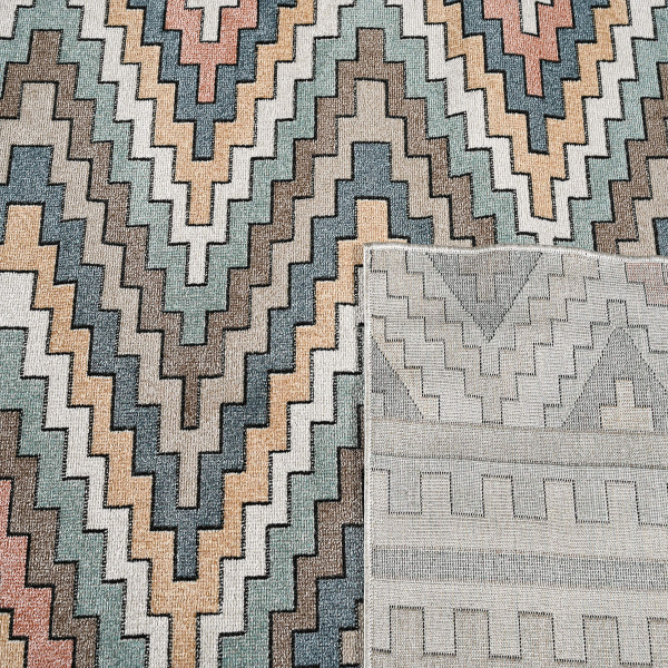 Χαλί All Season (160x230) Polcarpet Bohem Burano 9680A Cream Mavi