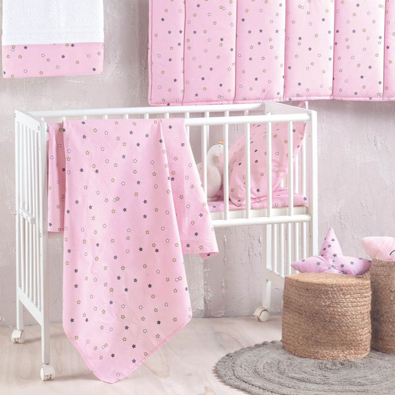 Παπλωματοθήκη Κούνιας (Σετ 110x160) Rythmos Blaze Pink