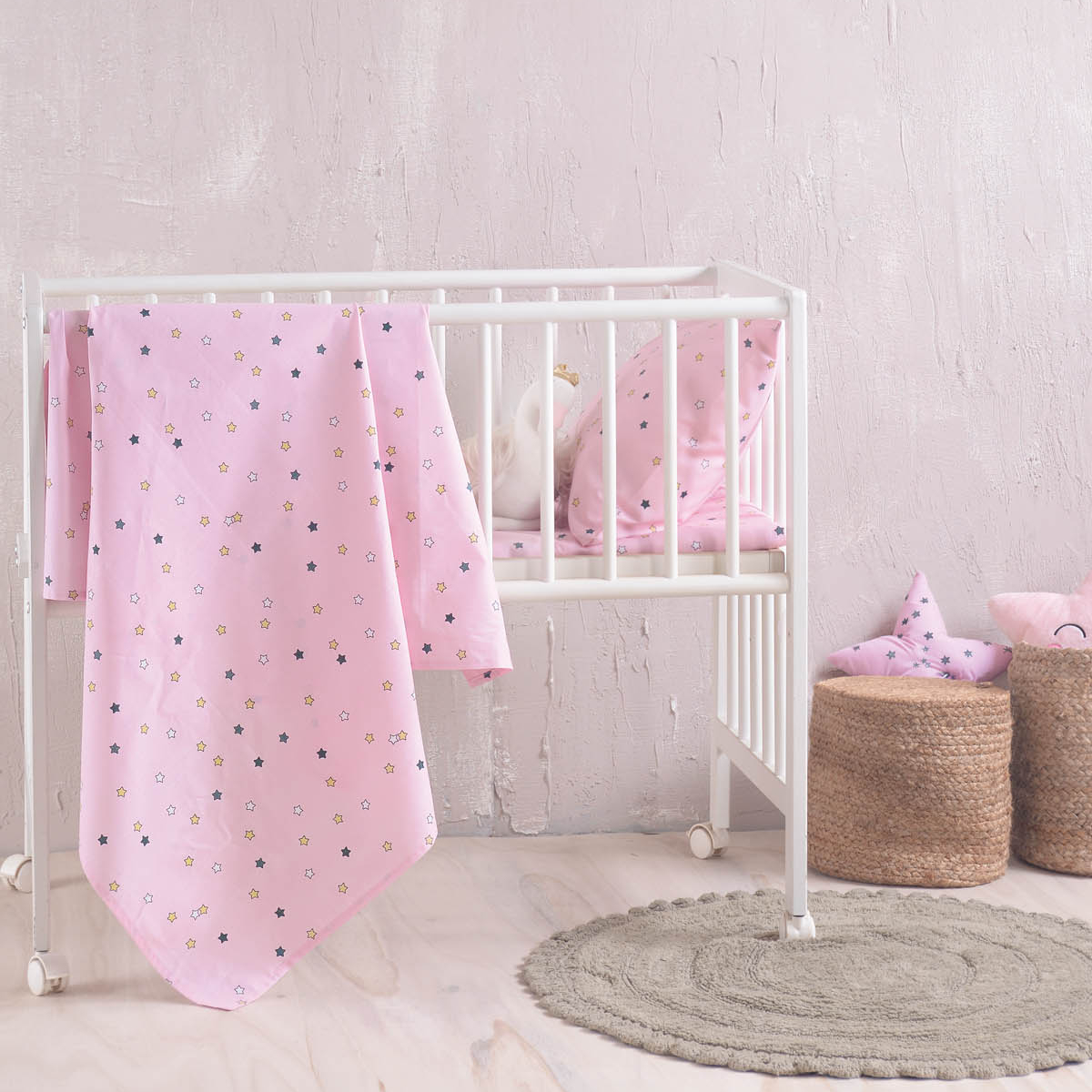 Παπλωματοθήκη Κούνιας (Σετ 110X160) Rythmos Blaze Pink Home Βρεφικά Προίκα Μωρού Παπλωματοθήκες Βρεφικές Spitishop
