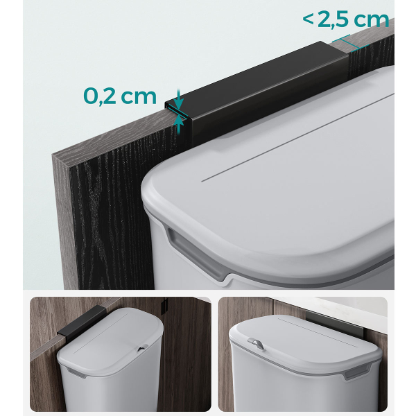 Κάδος Κουζίνας Ντουλαπιού (26x15x28) 9lt Songmics LTB820G9