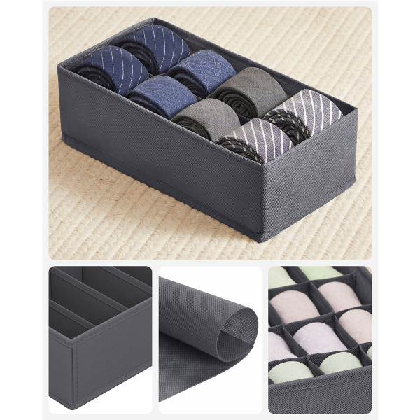 Θήκες Οργάνωσης Συρταριών (Σετ 4τμχ) Songmics RUS04GY