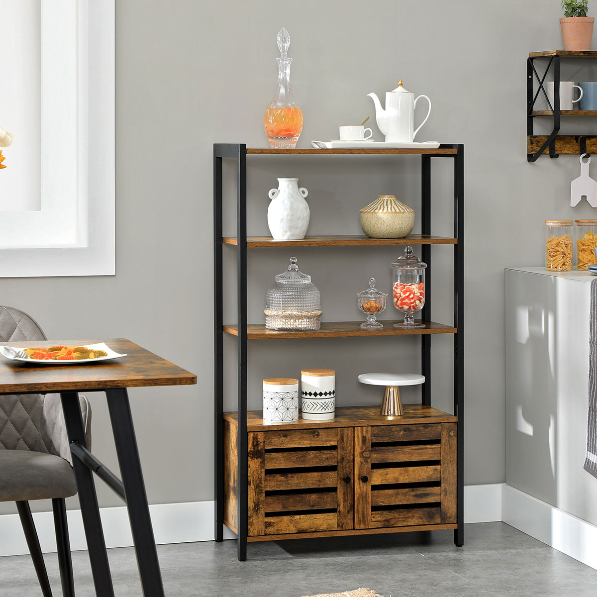 Ραφιέρα Δαπέδου 4 Θέσεων Με Ντουλάπι (66x30x121.5) Vasagle LSC75BXV1 φωτογραφία