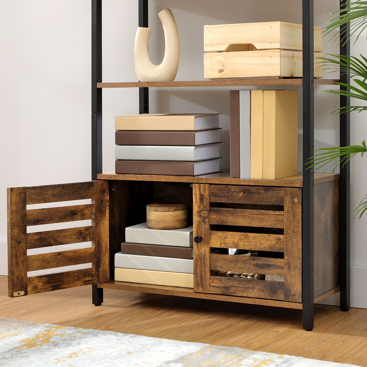 Ραφιέρα Δαπέδου 4 Θέσεων Με Ντουλάπι (66x30x121.5) Vasagle LSC75BXV1 φωτογραφία