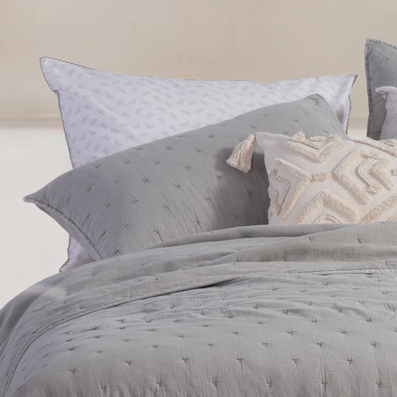 Ζεύγος Μαξιλαροθήκες Καπιτονέ (52x72) Nef-Nef Homeware Serenity Eydis Linen