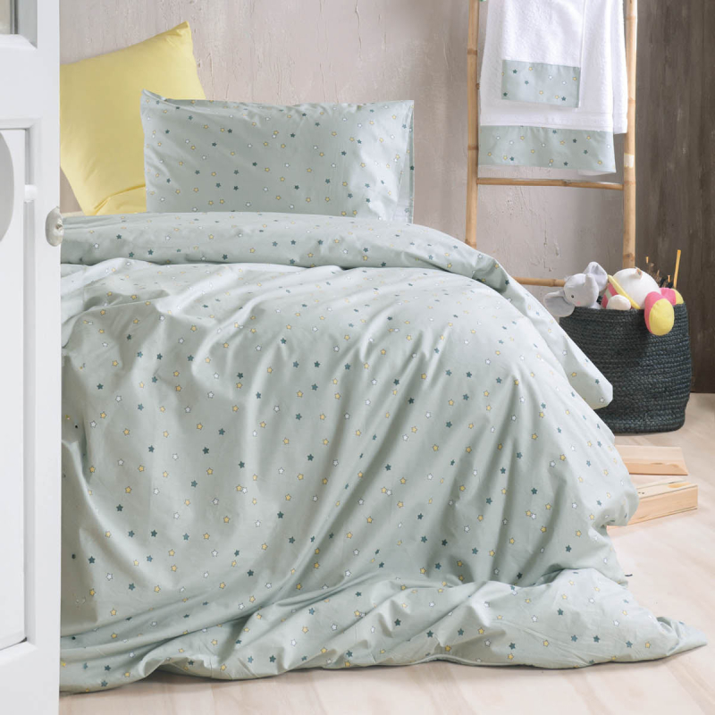 Παπλωματοθήκη Μονή (Σετ 160x250) Rythmos Symbol Blaze Green