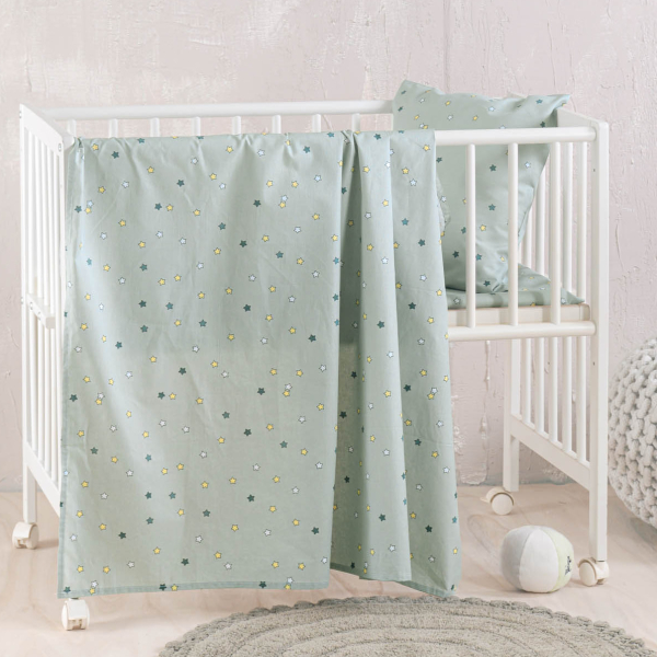 Παπλωματοθήκη Κούνιας (Σετ 110x160) Rythmos Blaze Green