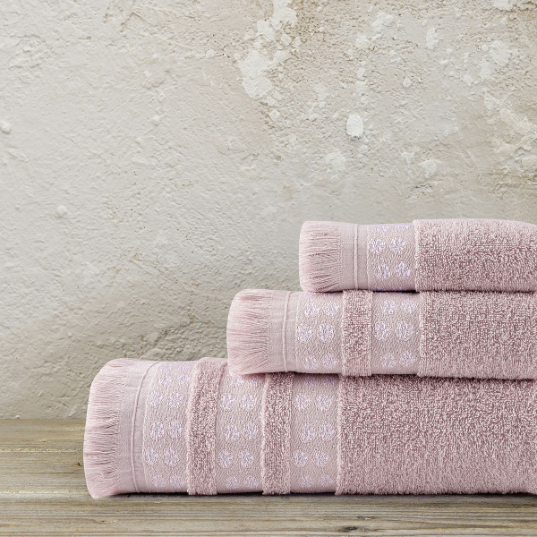 Πετσέτες Μπάνιου (Σετ 3τμχ) Kocoon Aelia Pink 480gsm