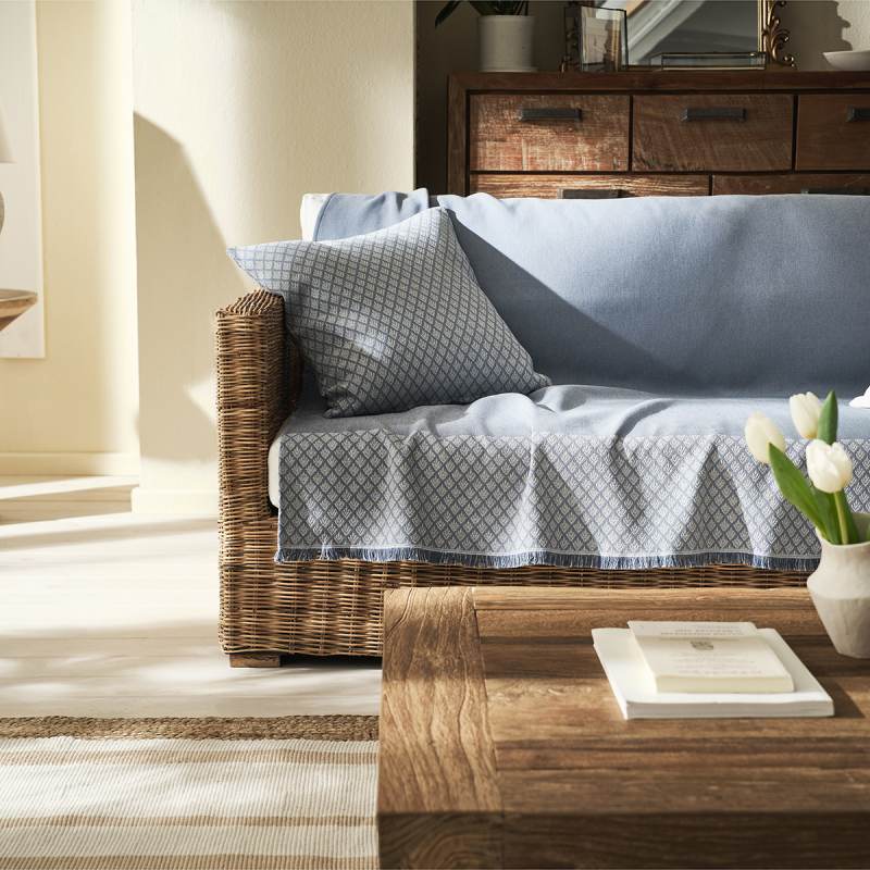 Ριχτάρι Καναπέ Διθέσιου 2 Όψεων (180x250) Gofis Home Seilah Ocean Blue 515/01