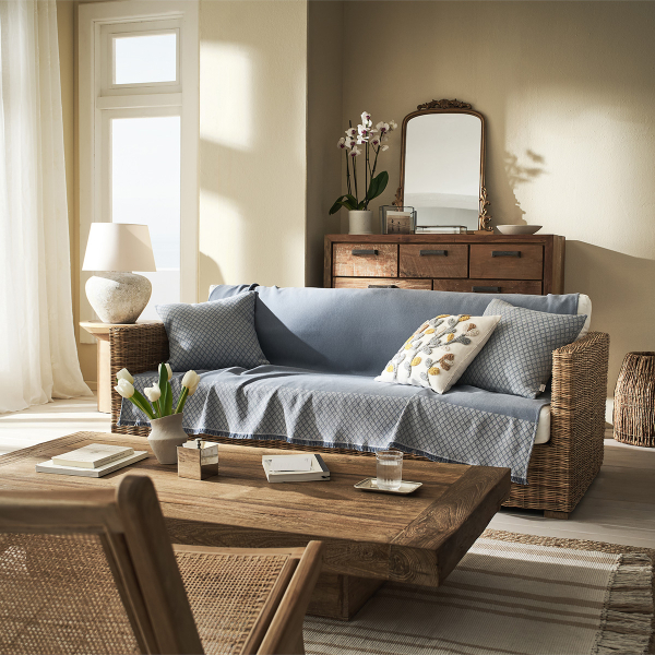 Ριχτάρι Καναπέ Διθέσιου 2 Όψεων (180x250) Gofis Home Seilah Ocean Blue 515/01