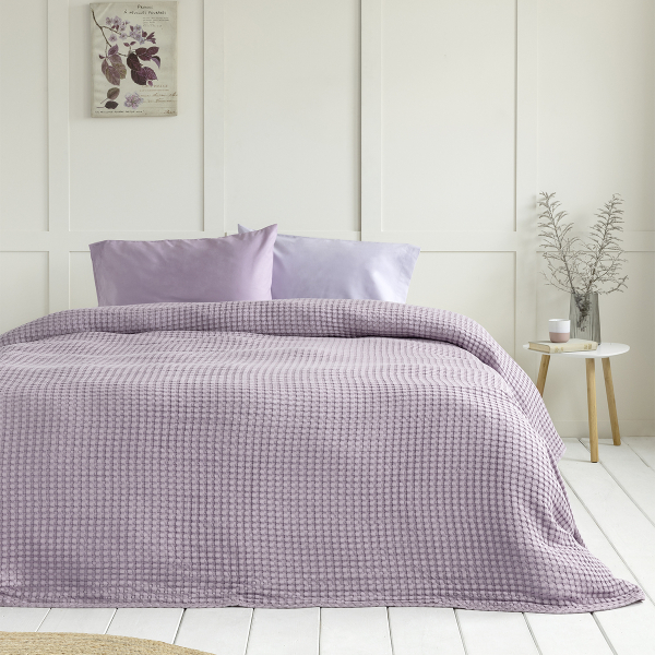 Κουβέρτα Πικέ Υπέρδιπλη (220x240) Nima Comfy Warm Lilac