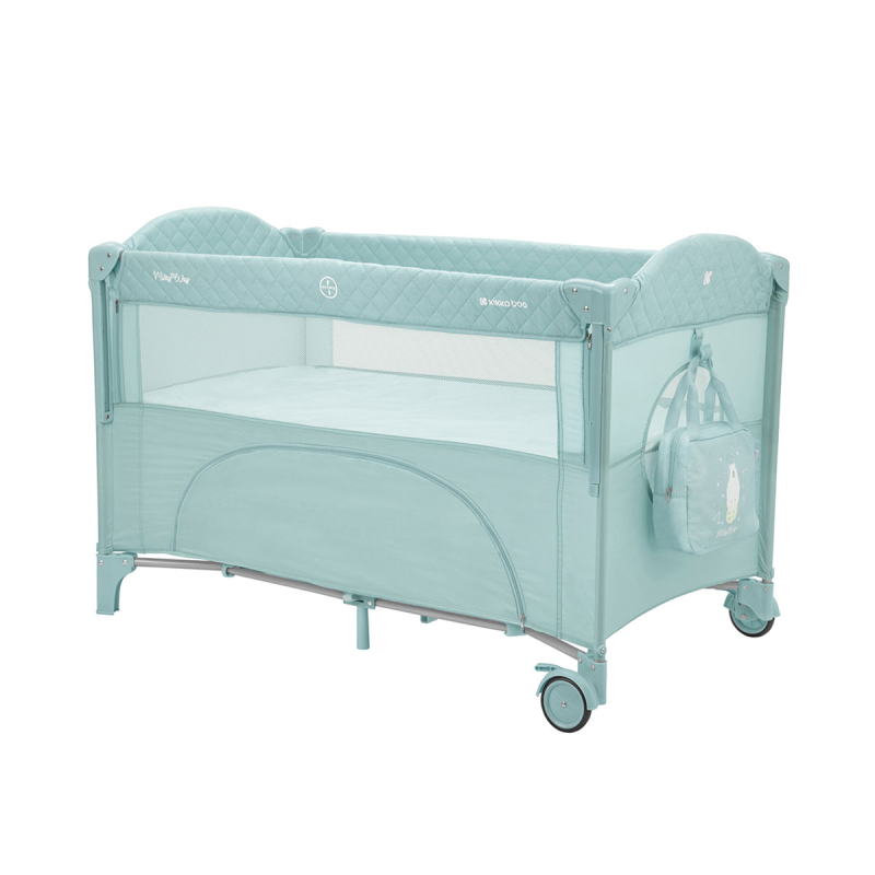 Παρκοκρέβατο 2 Θέσεων (0+ Μηνών/Έως 15kg) Kikka Boo Milky Way Mint 2023
