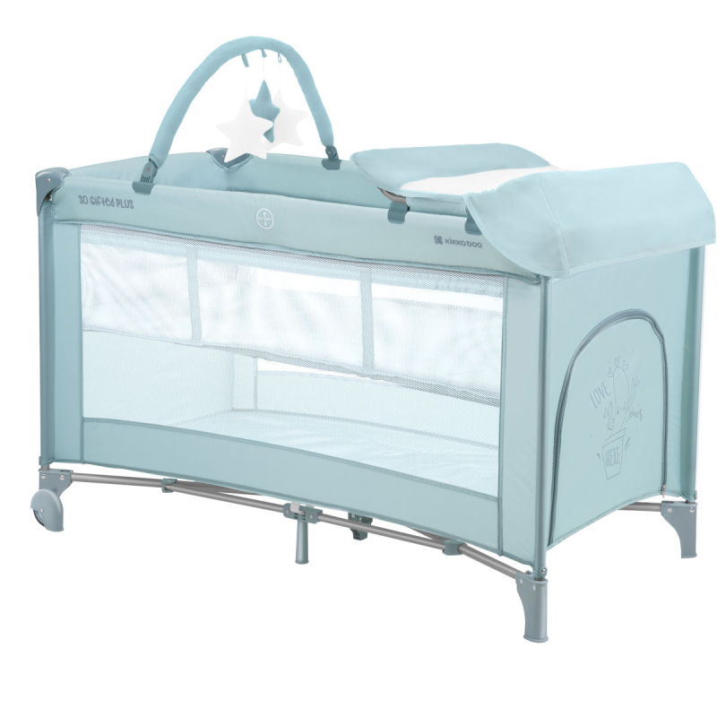 Παρκοκρέβατο 2 Θέσεων (0+ Μηνών/Έως 15kg) Kikka Boo So Gifted Plus Mint